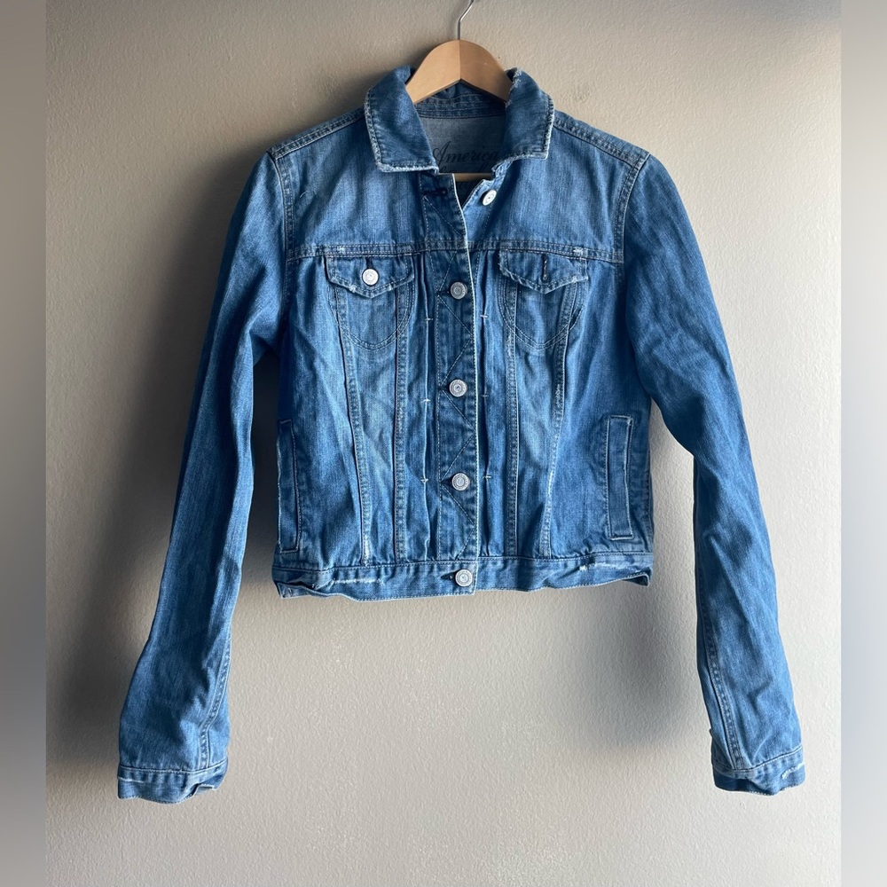 American Eagle Outfitters Denim Button Up Jacket Size Small